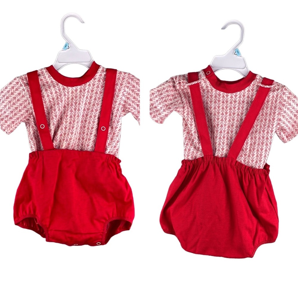 Vintage CARTER’S Shirt and Overall Romper Jumper Bloomer. Size 1.5 years.